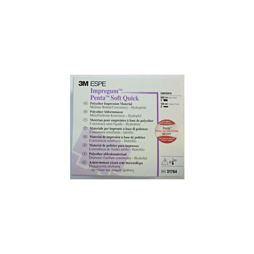 3M ESPE 31764 Impregum Penta Soft Quick Step Polyether Medium Body Fast Set 3M ESPE 31764 Impregum Penta Soft Quick Step Polyether Medium Body Fast Set